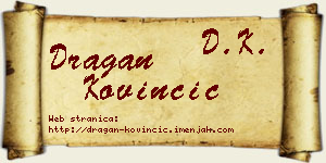 Dragan Kovinčić vizit kartica